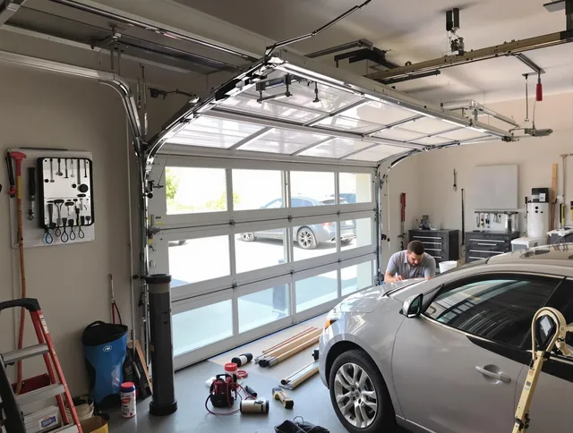 Garage door noise reduction service by Los Angeles Garage Door Repair in Los Angeles