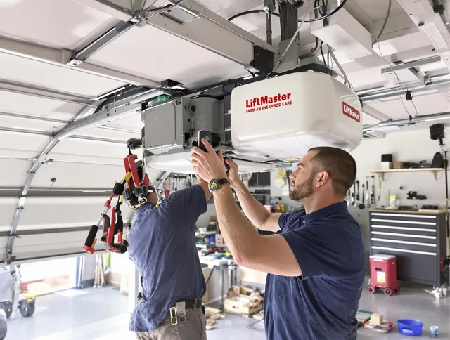 Los Angeles Garage Door Repair technician performing advanced diagnostics on garage opener in Los Angeles