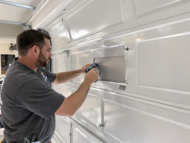 Garage door panel repair by Los Angeles Garage Door Repair in Los Angeles